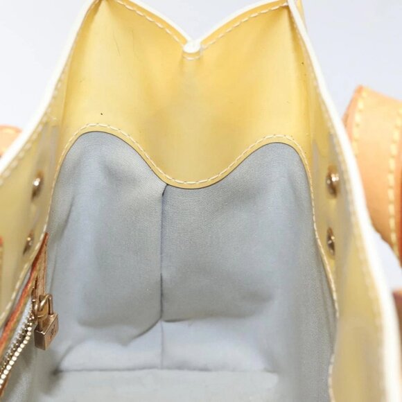 LOUIS VUITTON Monogram Vernis Reade PM Hand Bag Perle M91336 LV Auth 116705 - Picture 14 of 16